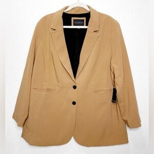 Eloquii Tan Camel Lined Blazer Size 20
